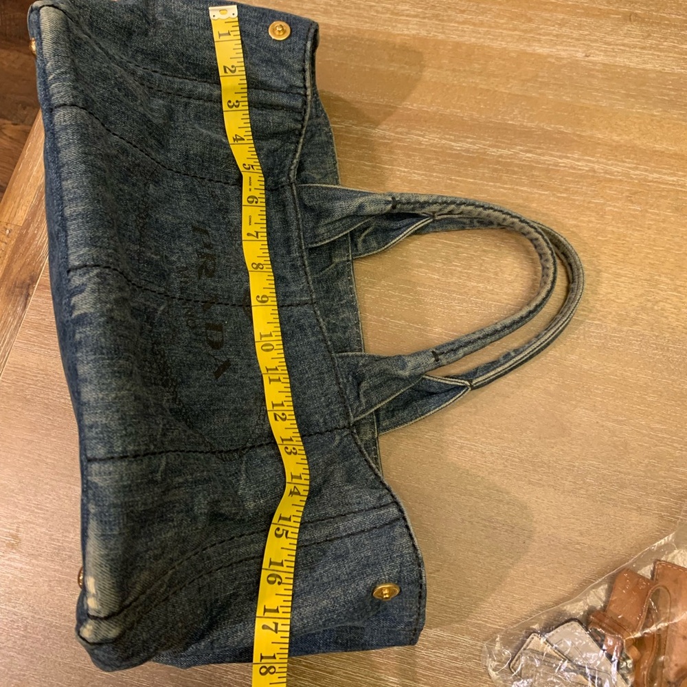Prada Canapa Blue Denim Tote - Picture 5 of 16